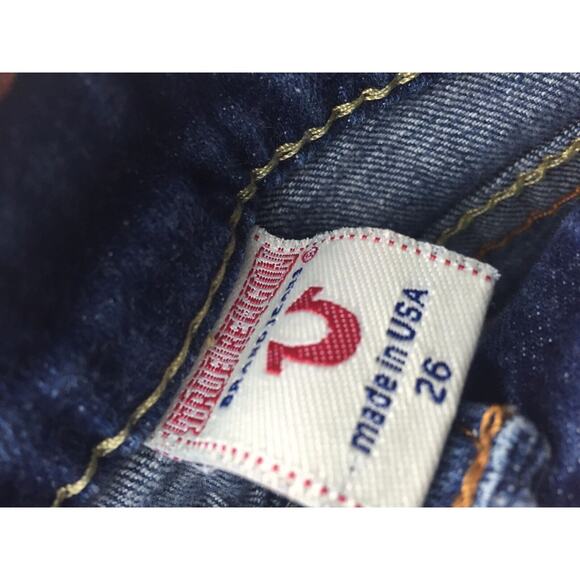 Womens TRUE RELIGION Joey Big T Boot Cut Jeans Sz 26 - Picture 3 of 6